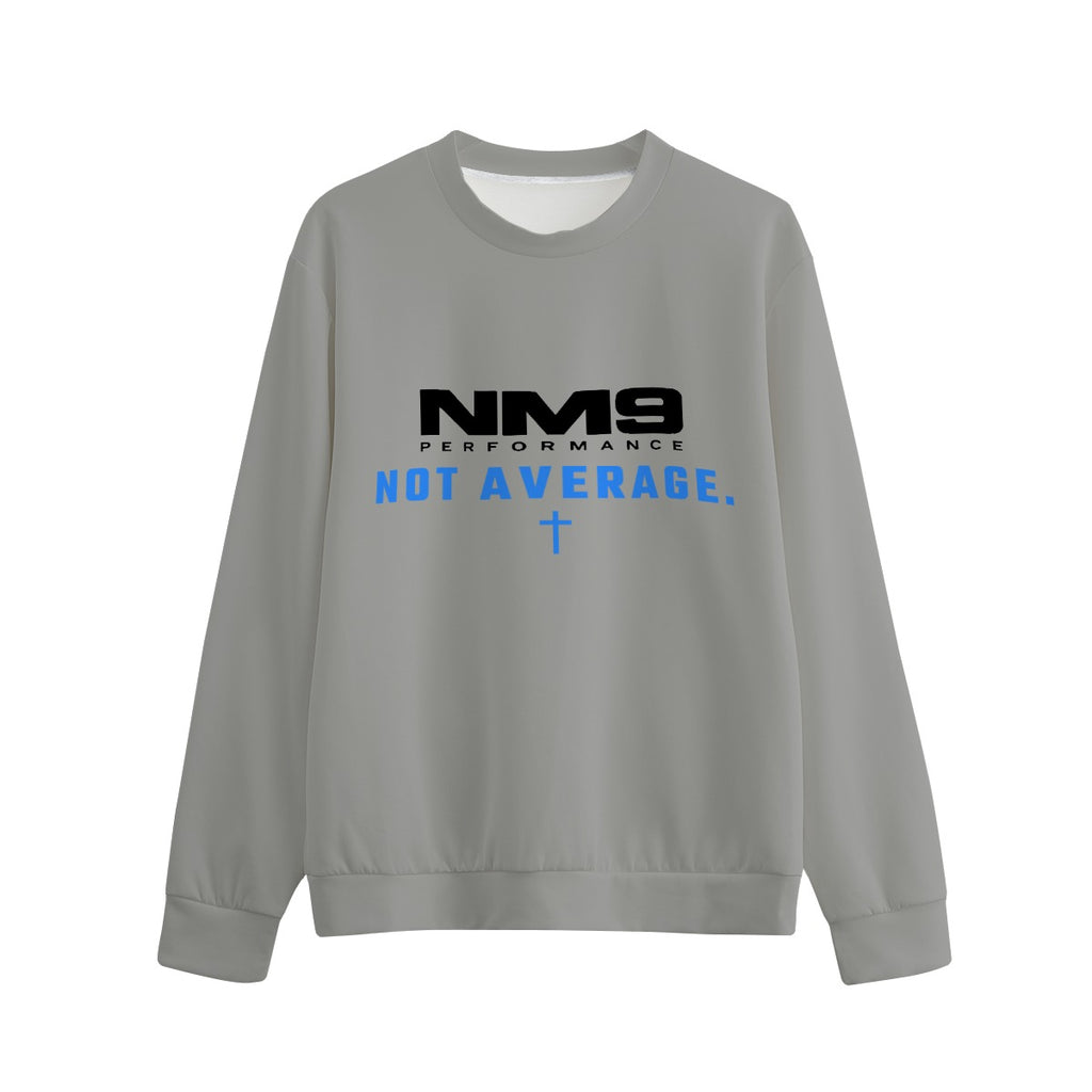 NM9 Performance Crewneck | Built Different | Heather Grey