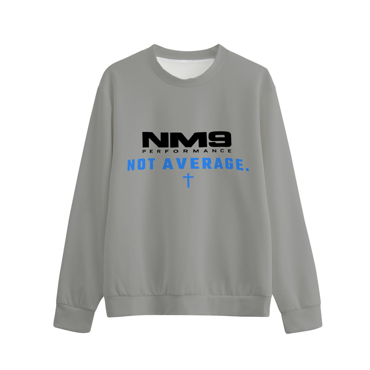NM9 Performance Crewneck | Built Different | Heather Grey