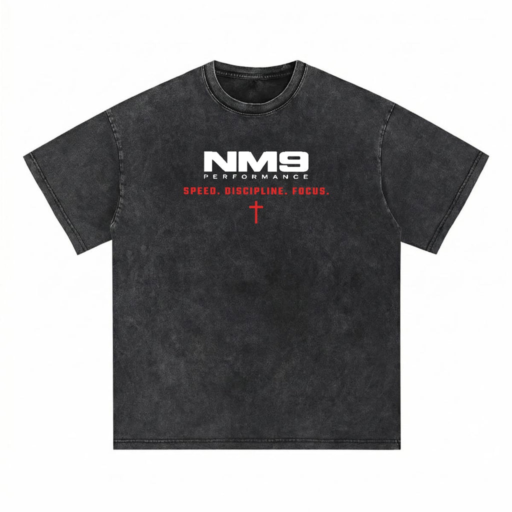 NM9 Performance Heavyweight Tee | Race the Limits | Black