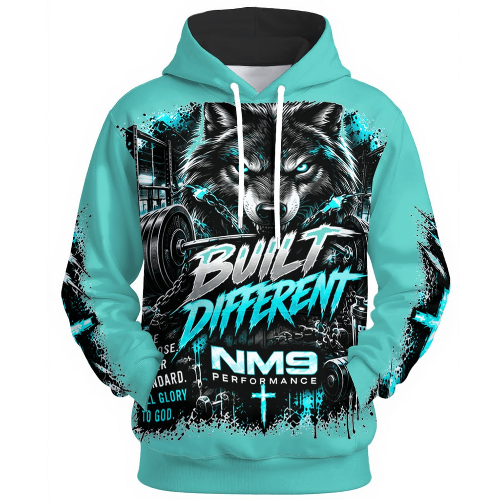 NM9 Ice Collection Hoodie | Built Different Leader Of The Pack | Ice Teal