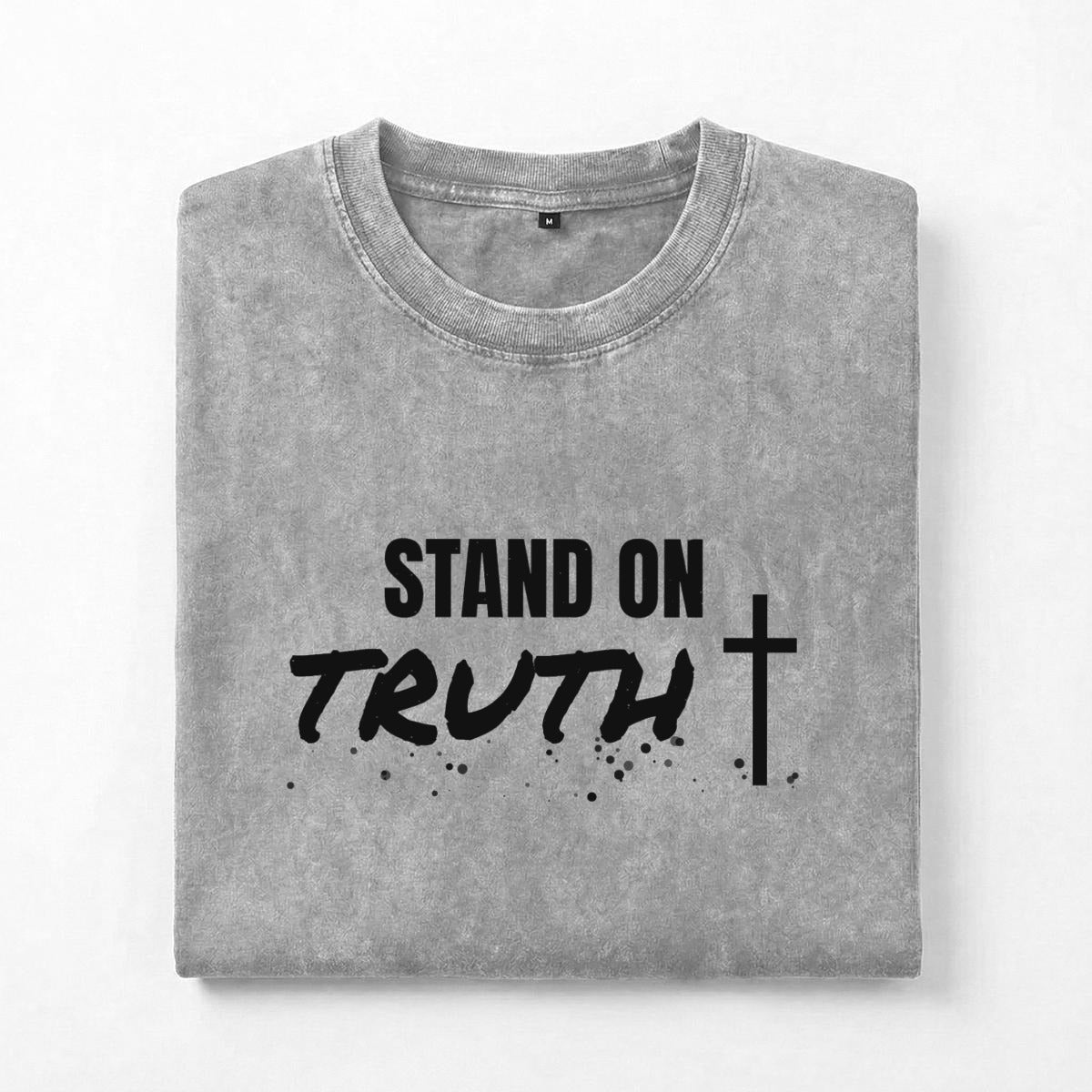 NM9 Heavyweight Tee | Stand On Truth | Grey / Black