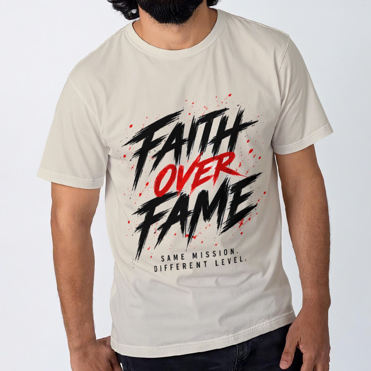 NM9 Executive Collection Tee | Faith Over Fame Crown Of Thorns | Bone