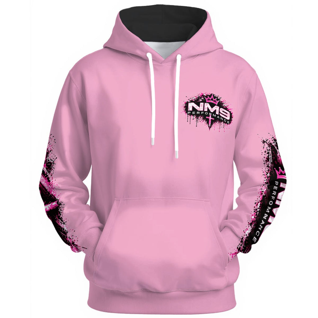 NM9 Pink Collection Hoodie | Girls Built Different Chest | Light Pink