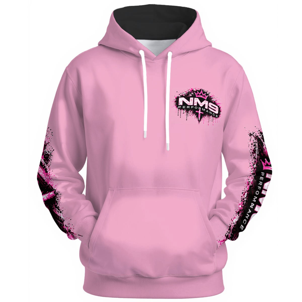 NM9 Pink Collection Hoodie | Girls Built Different Chest | Light Pink