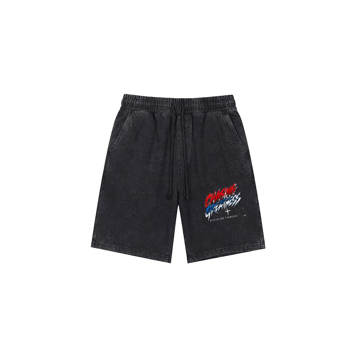 NM9 Executive Collection Heavyweight Sweat Shorts | Chasing Greatness | Black