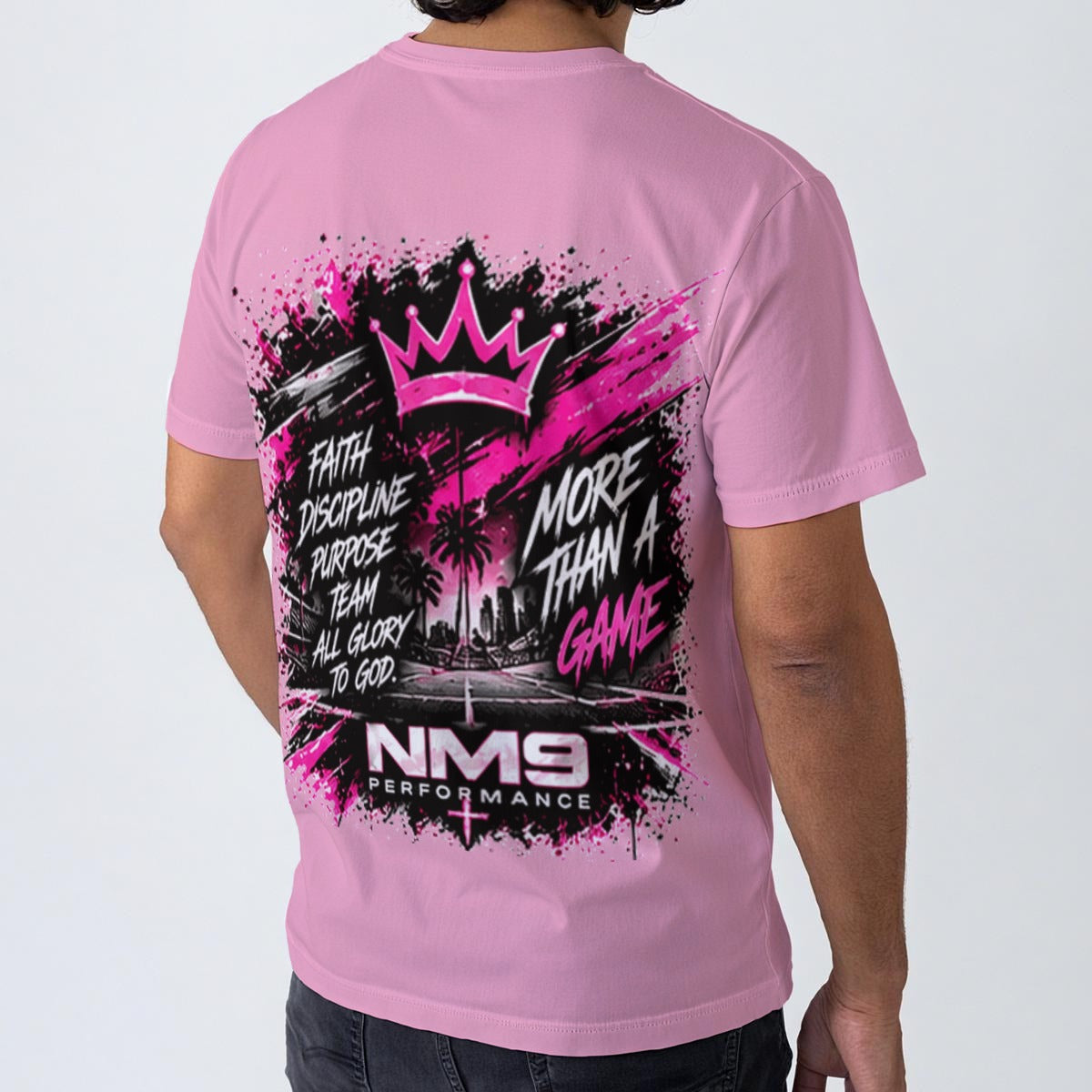 NM9 Pink Collection Tee | Girls Built Different | Light Pink