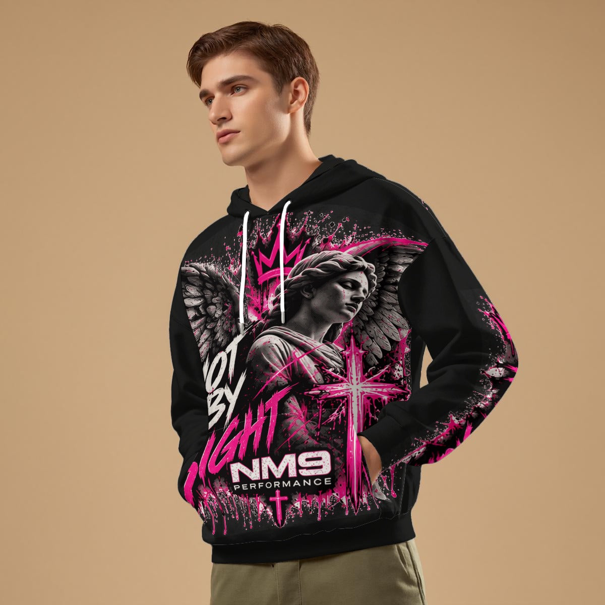 NM9 Pink Collection Hoodie | Not By Sight | Black