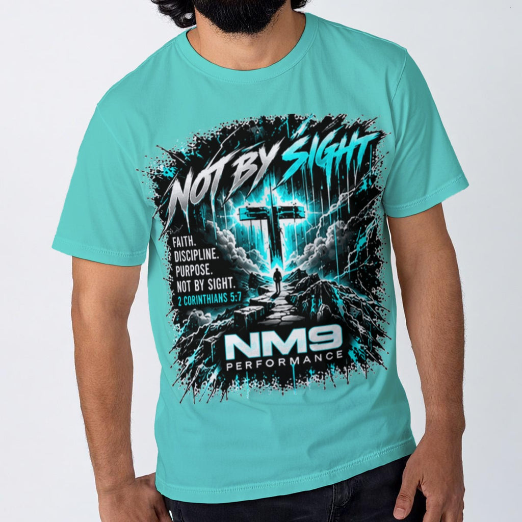 NM9 Ice Collection Tee | Not By Sight Series | Ice Teal