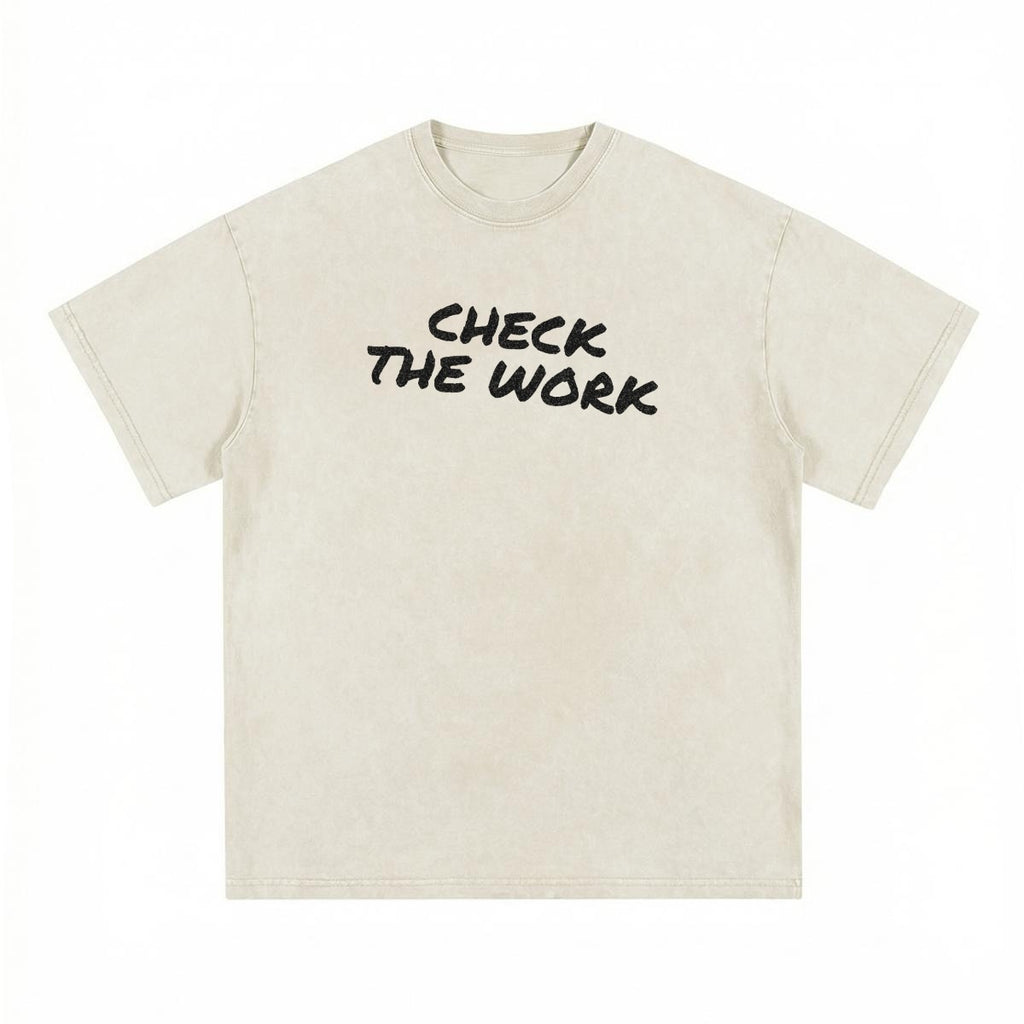 NM9 Performance Heavyweight Tee | Check The Work | Bone
