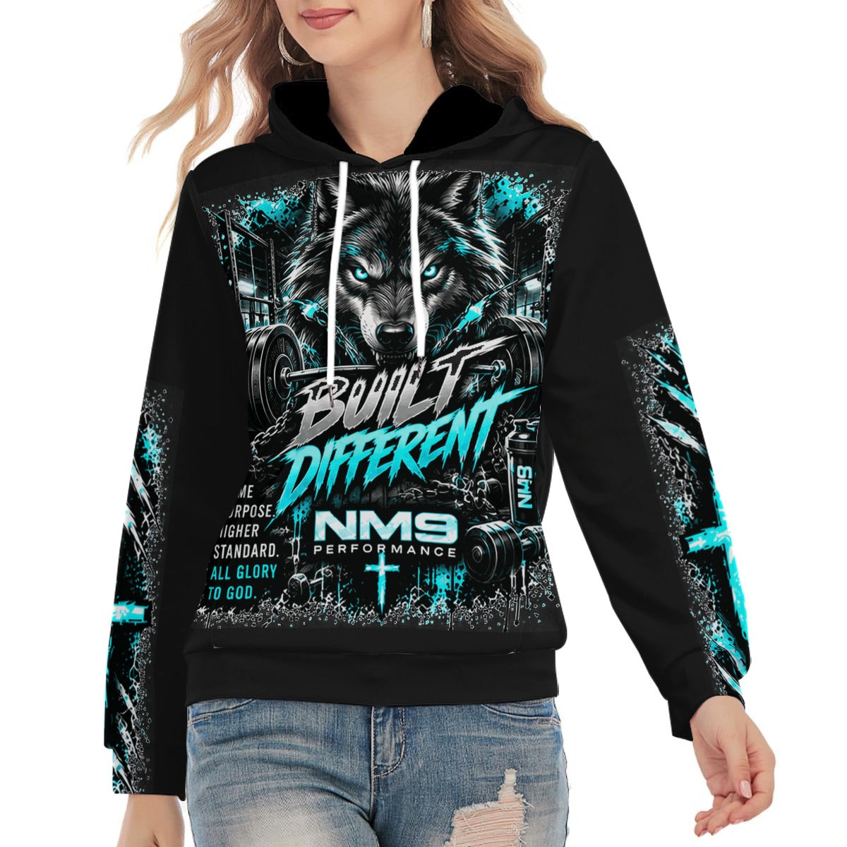 NM9 Ice Collection Hoodie | Built Different Leader Of The Pack | Black
