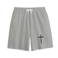 Not By Sight Sweat Shorts | Cross | Heather Grey