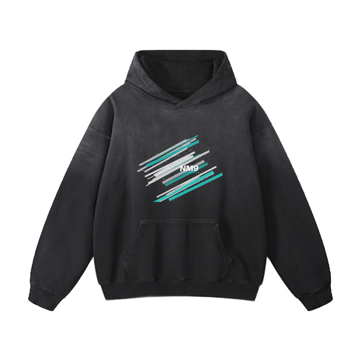 NM9 Ice Collection Heavyweight Hoodie | Ice Streak | Black