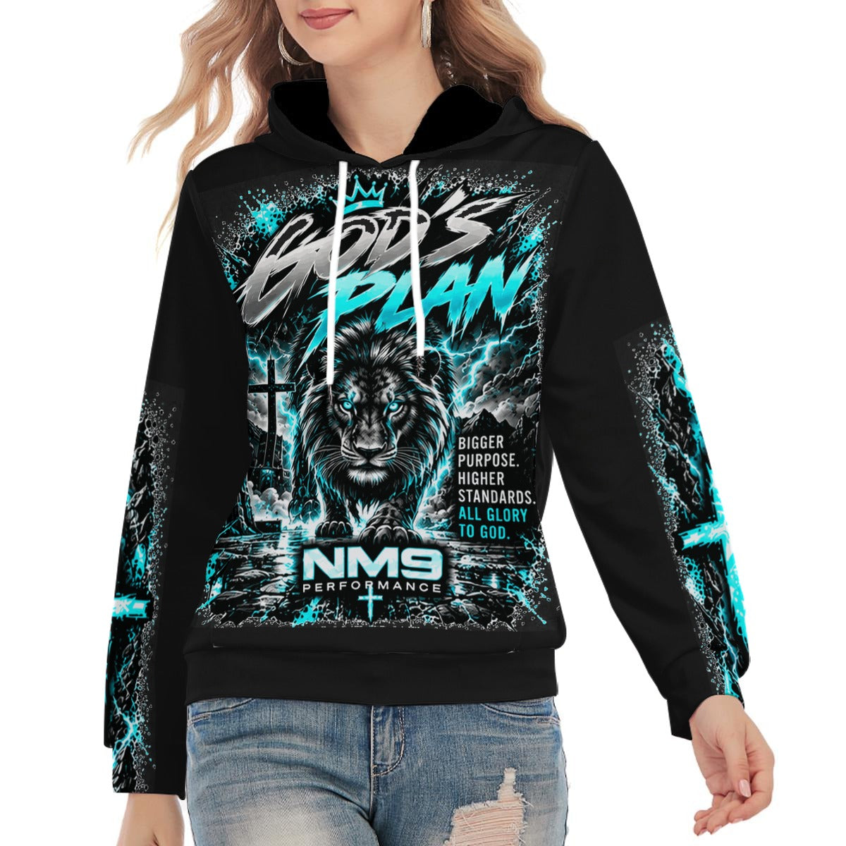 NM9 Ice Collection Hoodie | God's Plan Series | Black