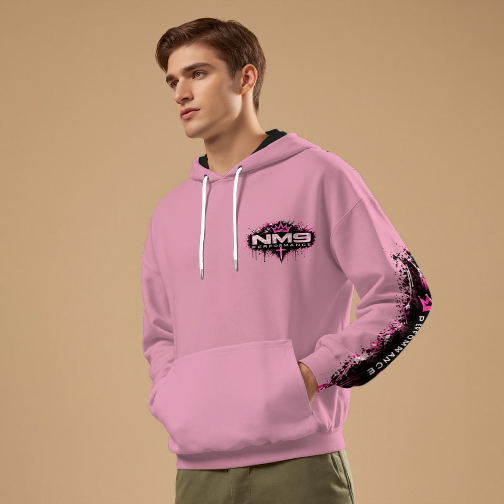 NM9 Pink Collection Hoodie | Girls Built Different Chest | Light Pink