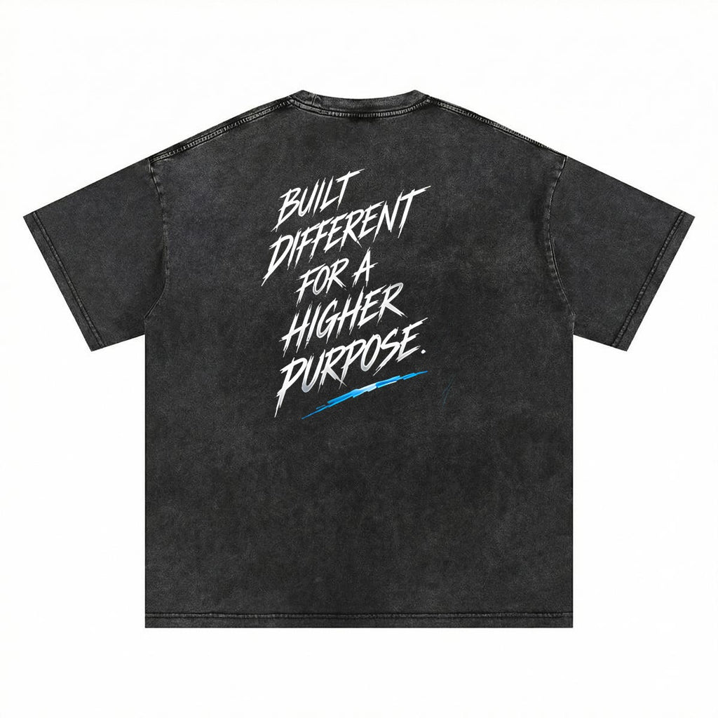 NM9 Signature Series Heavyweight Tee | Built Different For A Higher Purpose | Black