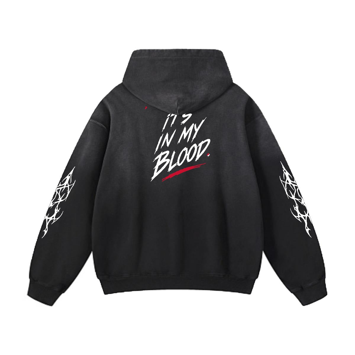 NM9 Hellfire Collection Heavyweight Hoodie | It's In My Blood | Black