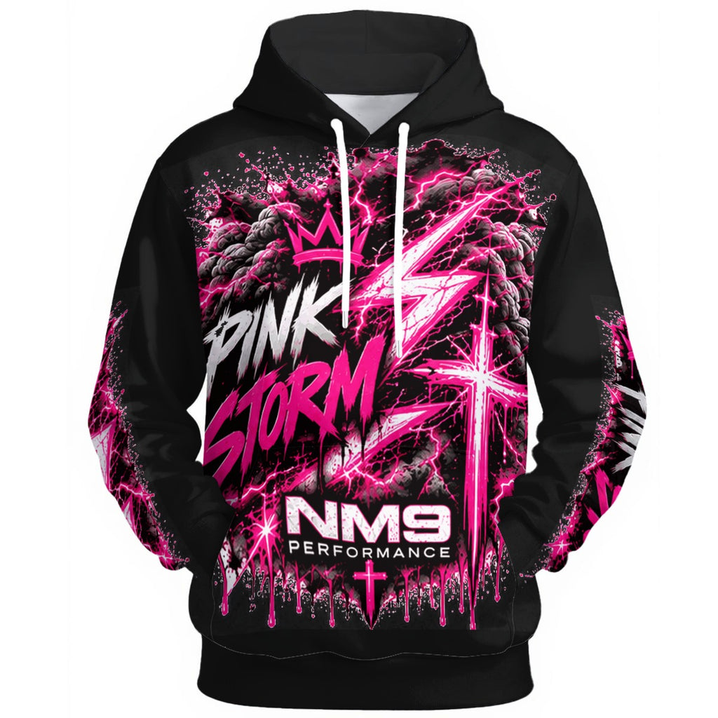 NM9 Pink Collection Hoodie | Pink Storm | Black