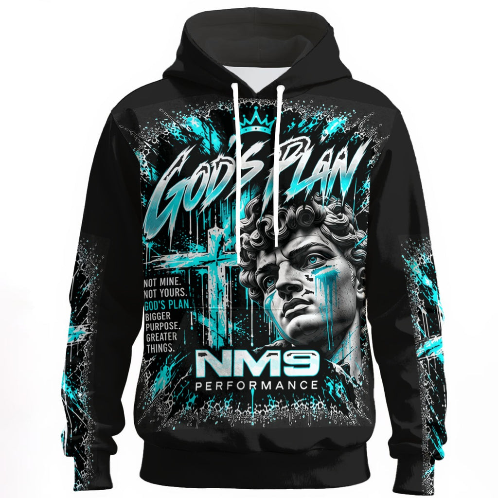 NM9 Ice Collection Hoodie | God's Plan Statue Edition | Black
