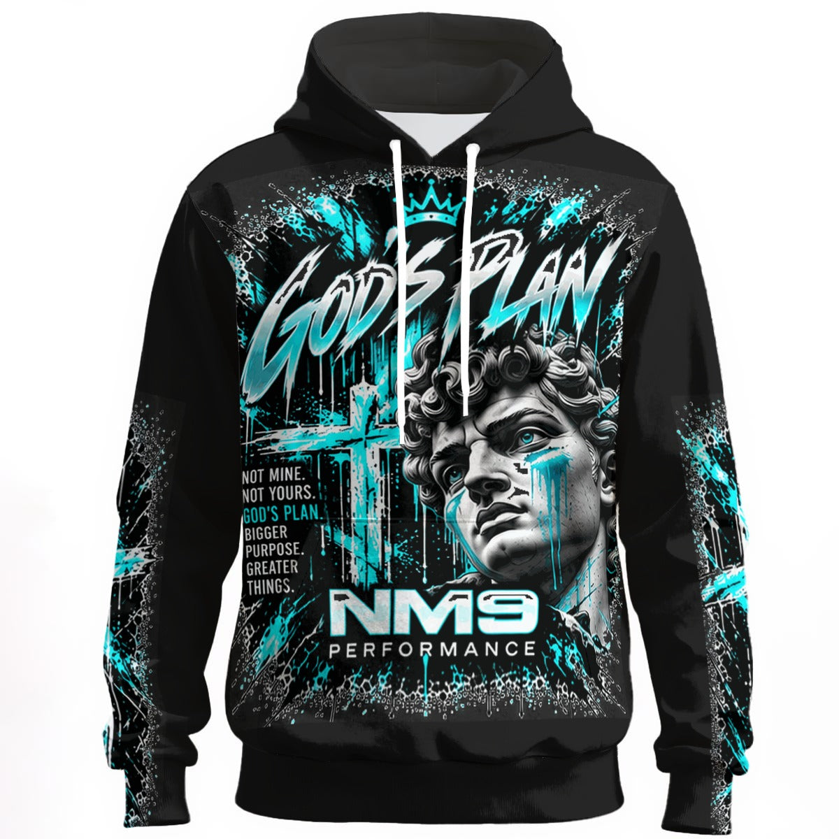 NM9 Ice Collection Hoodie | God's Plan Statue Edition | Black