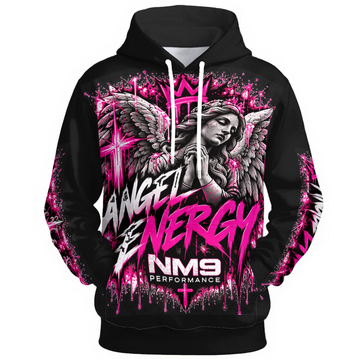 NM9 Pink Collection Hoodie | Angel Energy | Black