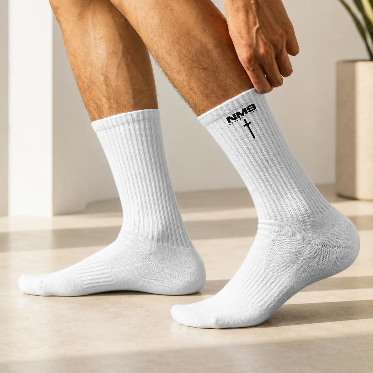 NM9 Crew Socks | White