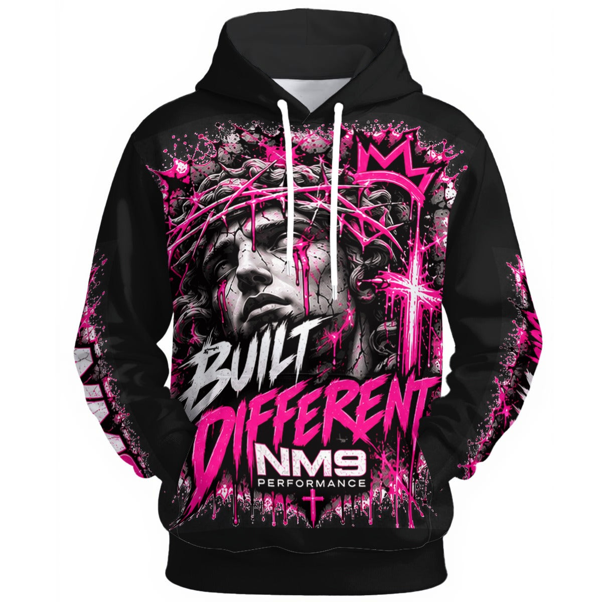 NM9 Pink Collection Hoodie | Built Different | Black