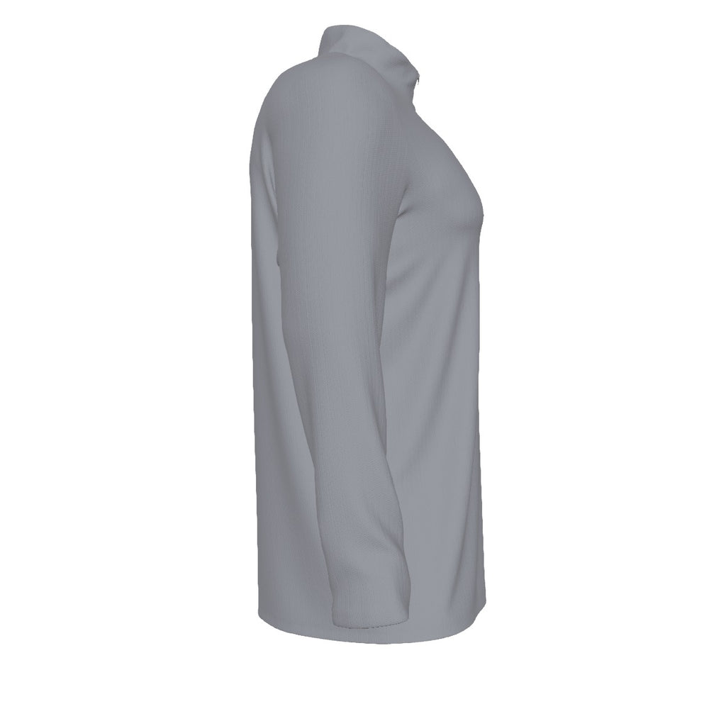 Not By Sight Quarter Zip | Script + Hands | Heather Grey