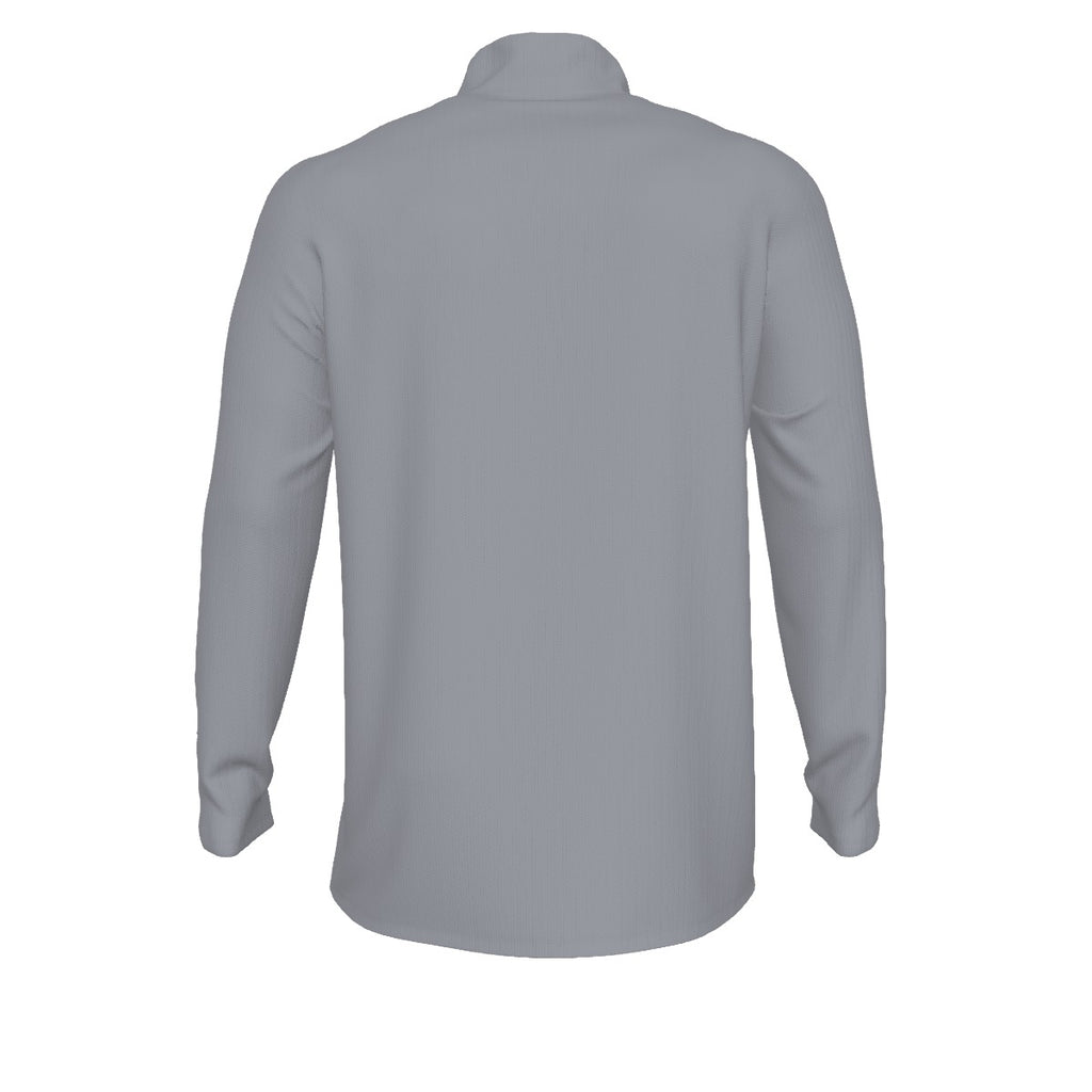 Not By Sight Quarter Zip | Script + Hands | Heather Grey