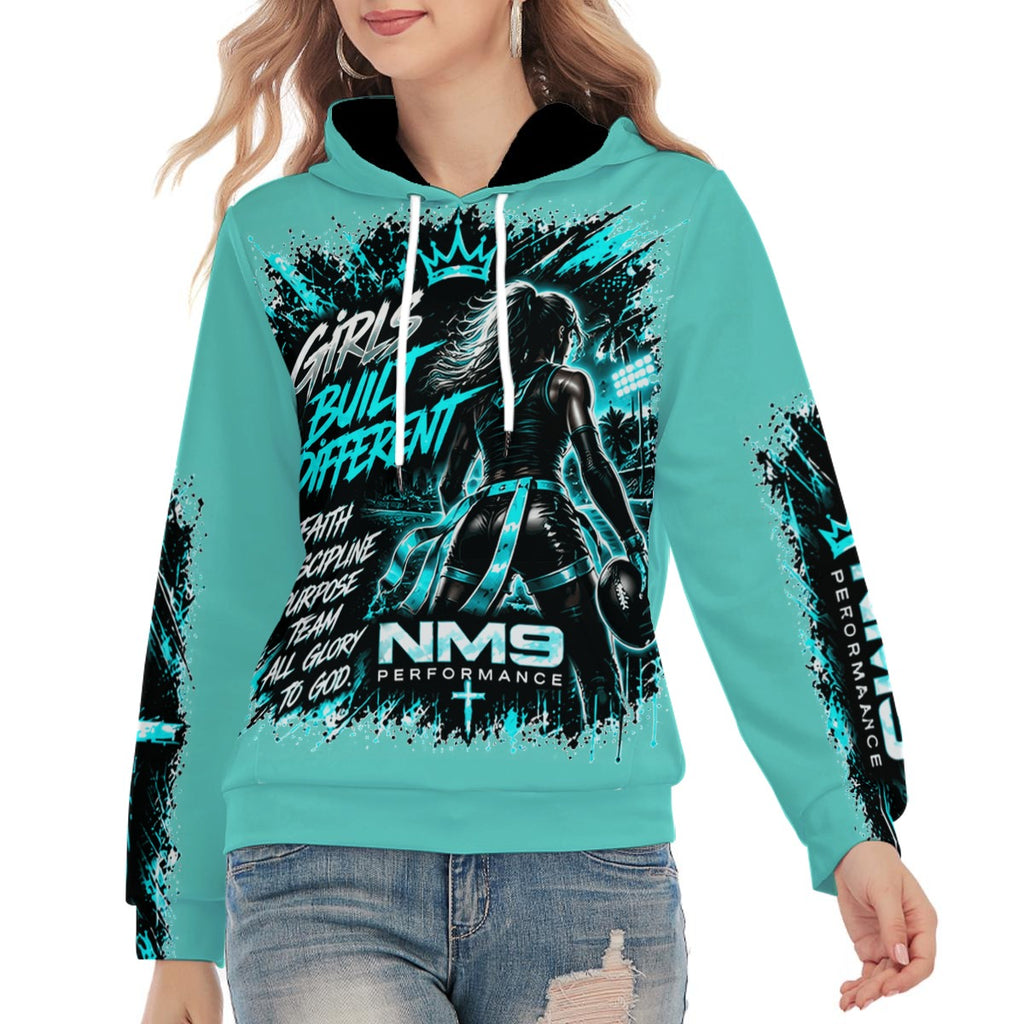 NM9 Ice Collection Hoodie | Girls Built Different | Ice Teal