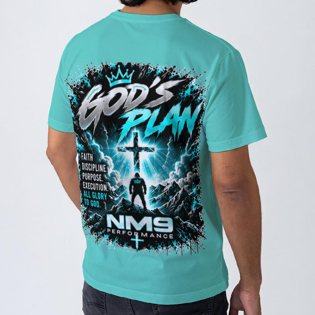 NM9 Ice Collection Tee | God's Plan Series | Ice Teal