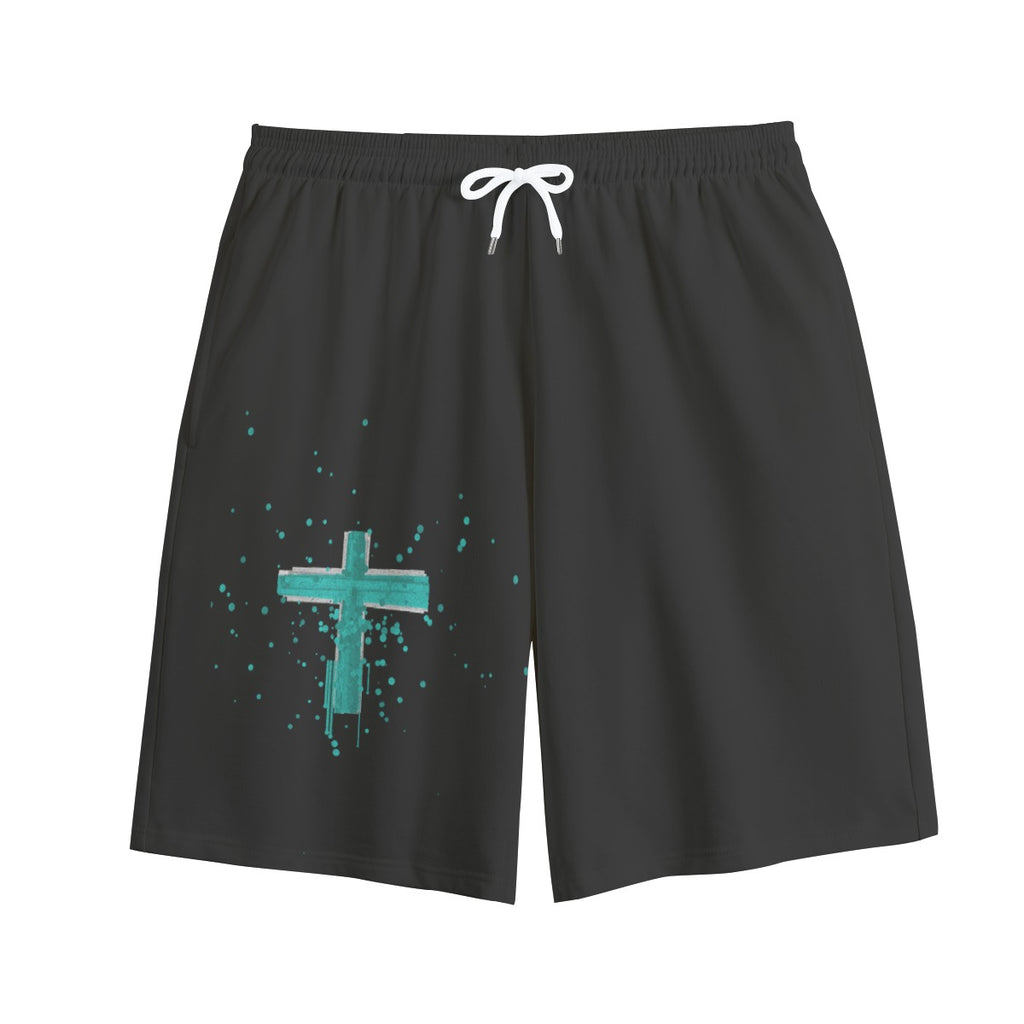 NM9 Ice Collection Sweat Shorts | Cross | Black