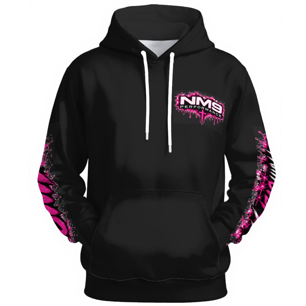 NM9 Pink Collection Hoodie | Faith Over Fame Chest | Black