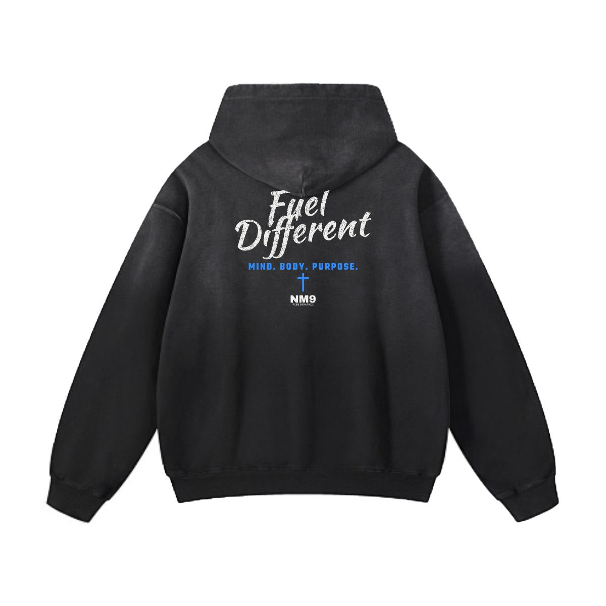 NM9 Performance Heavyweight Hoodie | Fuel Different | Black