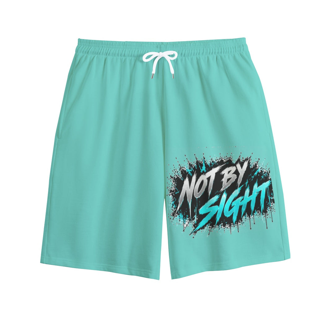 NM9 Ice Collection Sweat Shorts | Not By Sight Series | Ice Teal