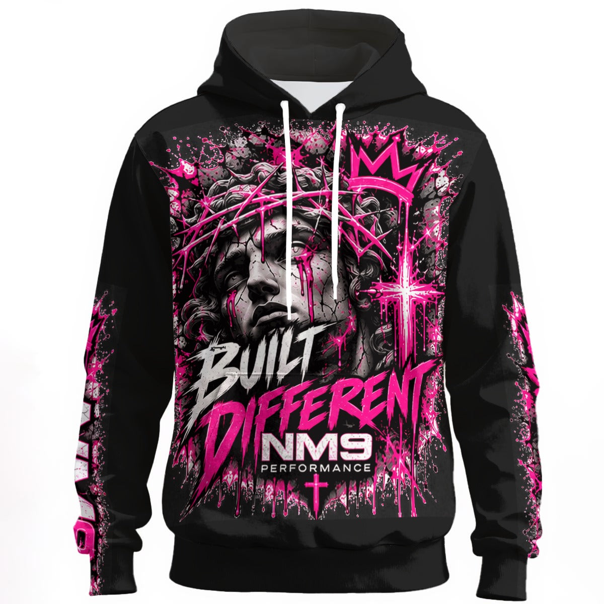 NM9 Pink Collection Hoodie | Built Different | Black