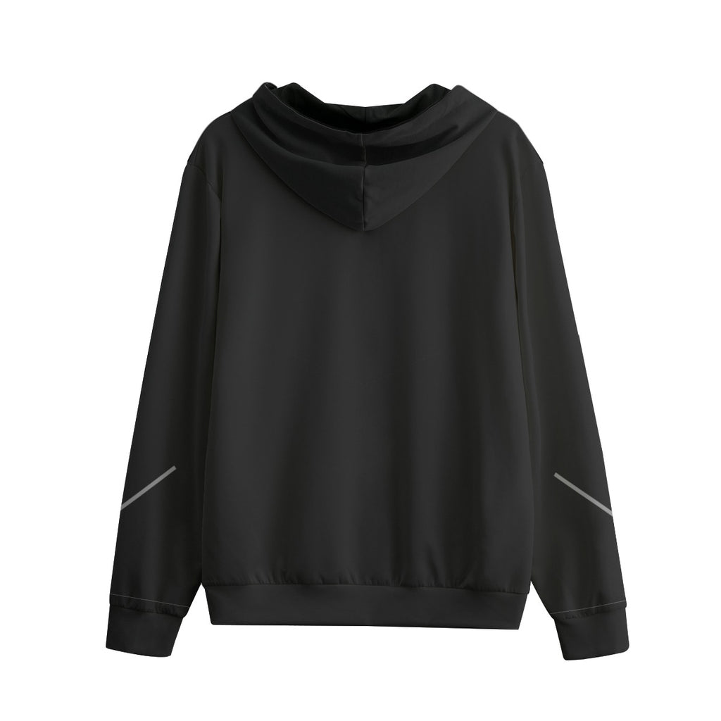 Not By Sight Two-Tone Zip Hoodie | All Black