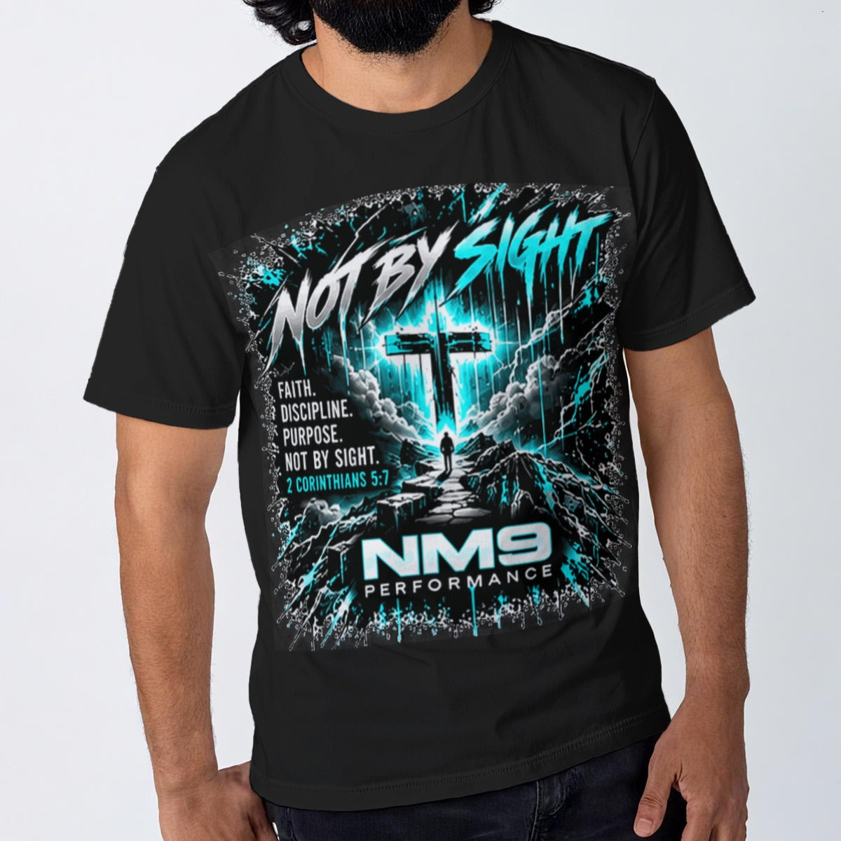 NM9 Ice Collection Tee | Not By Sight Series | Black
