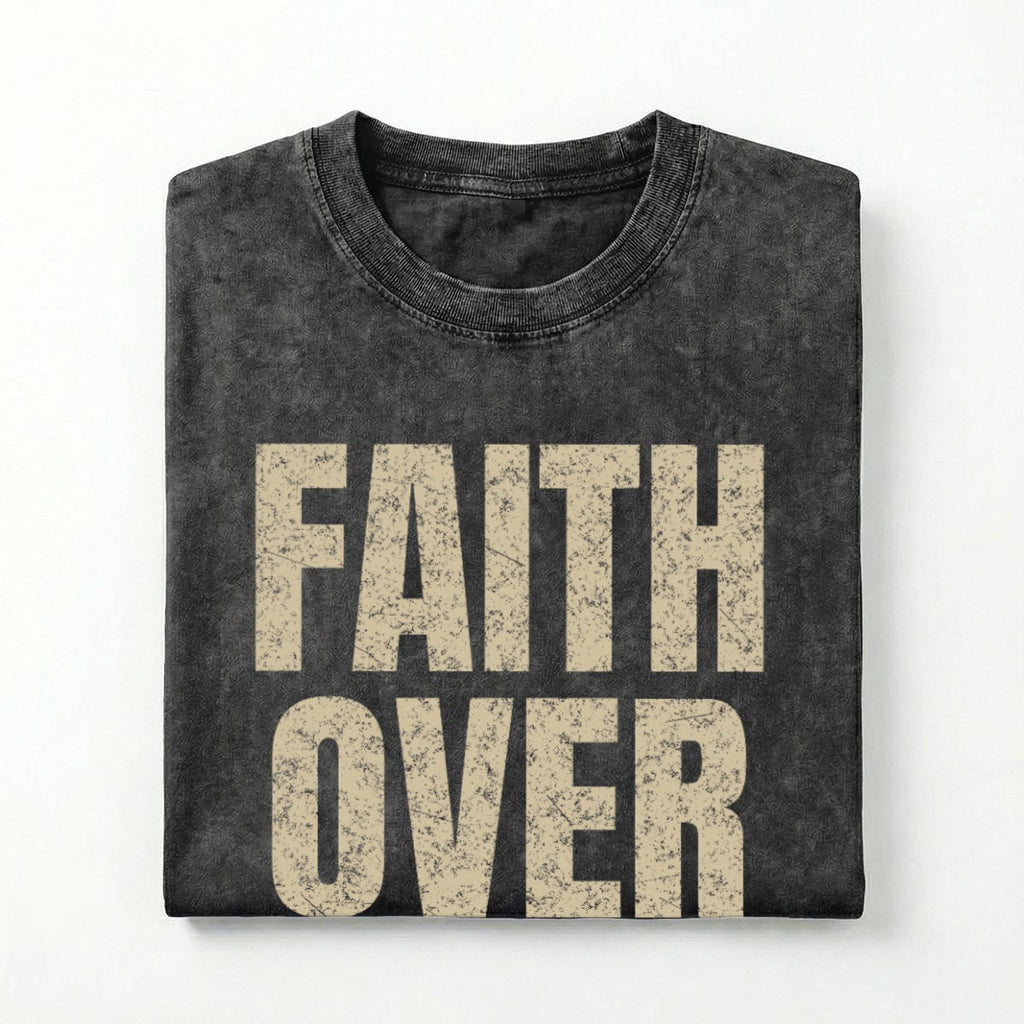 God's Plan Heavyweight Tee | FAITH OVER FAME | Black