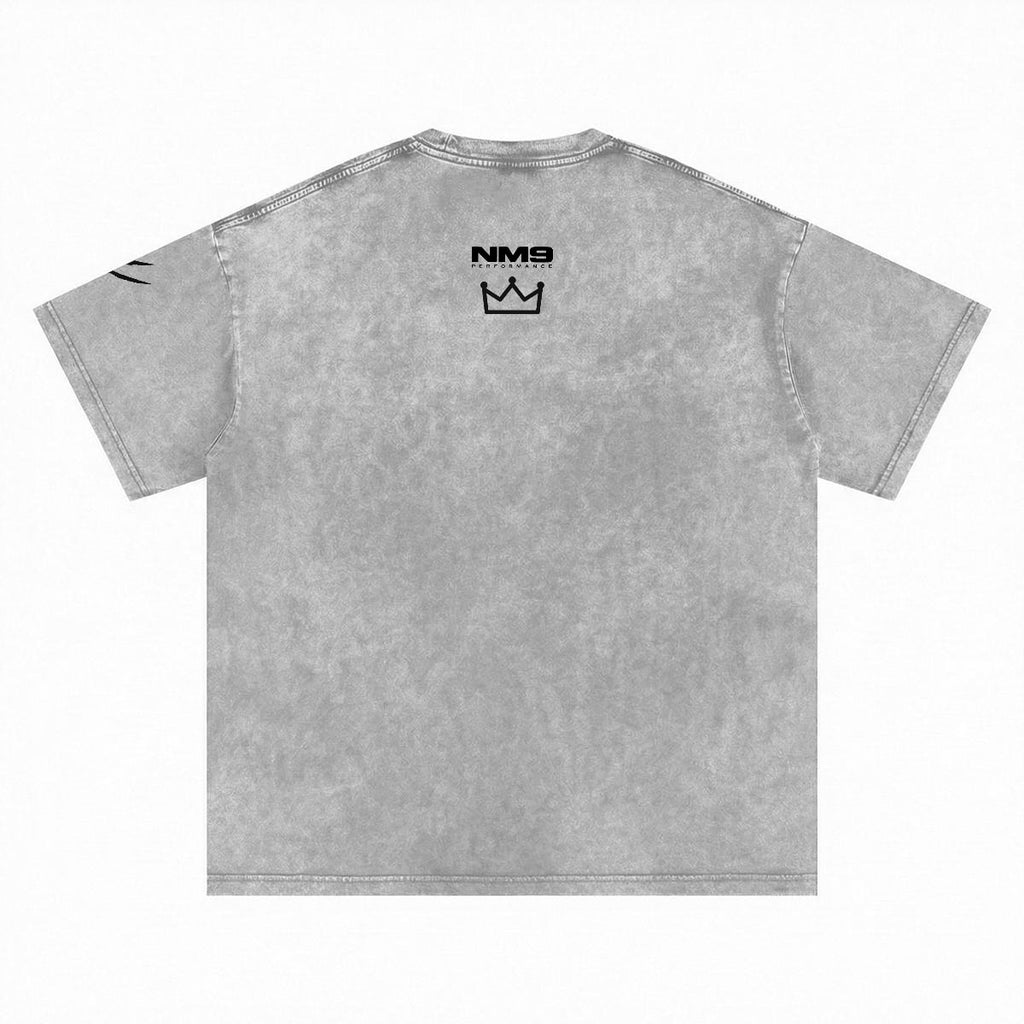 NM9 Heavyweight Tee | Stand On Truth | Grey / Black