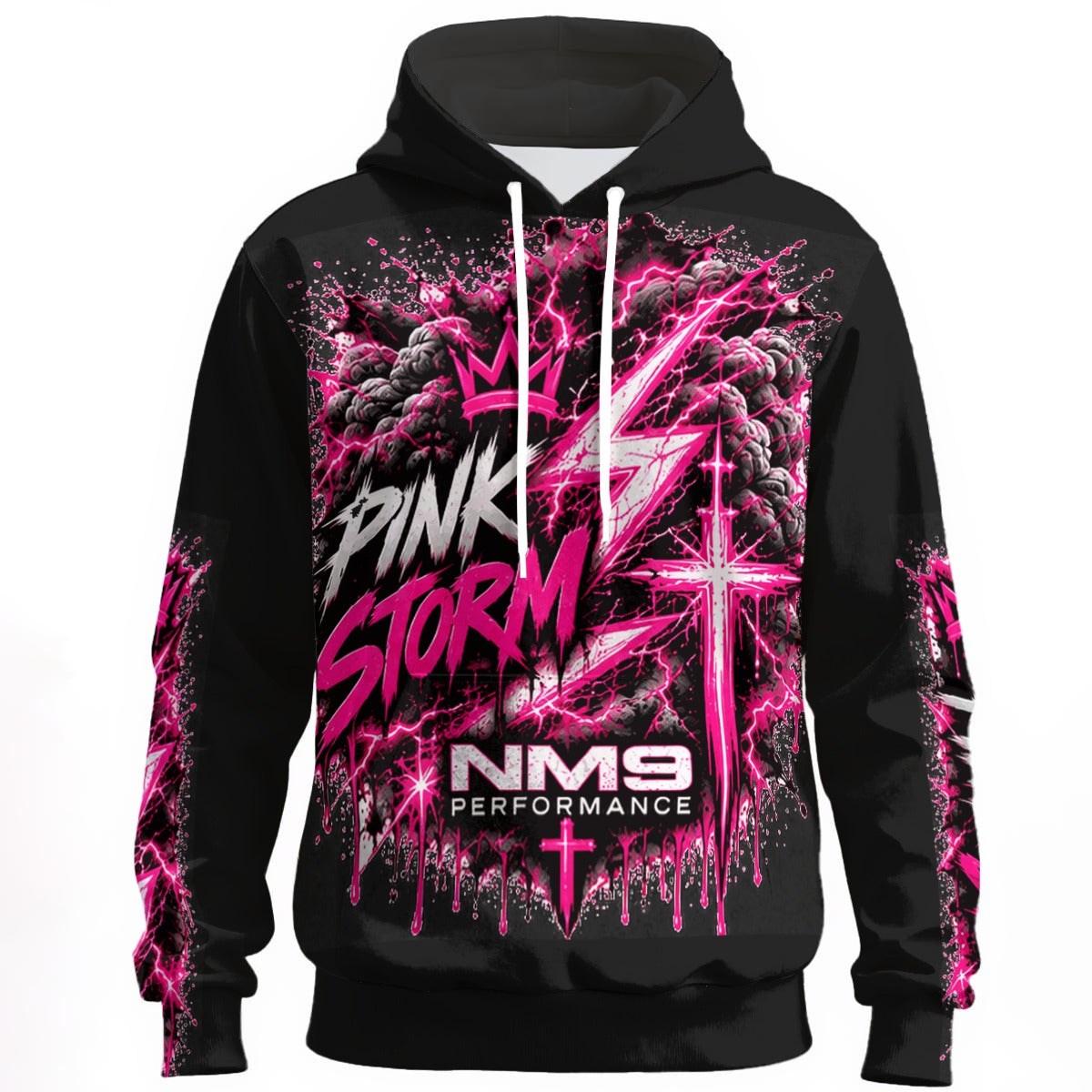 NM9 Pink Collection Hoodie | Pink Storm | Black