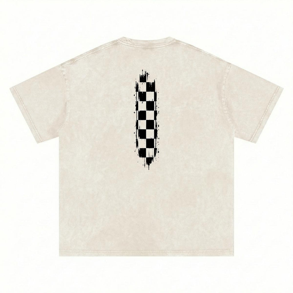 NM9 Executive Collection Heavyweight Tee | Race The Limits Checkered | Bone