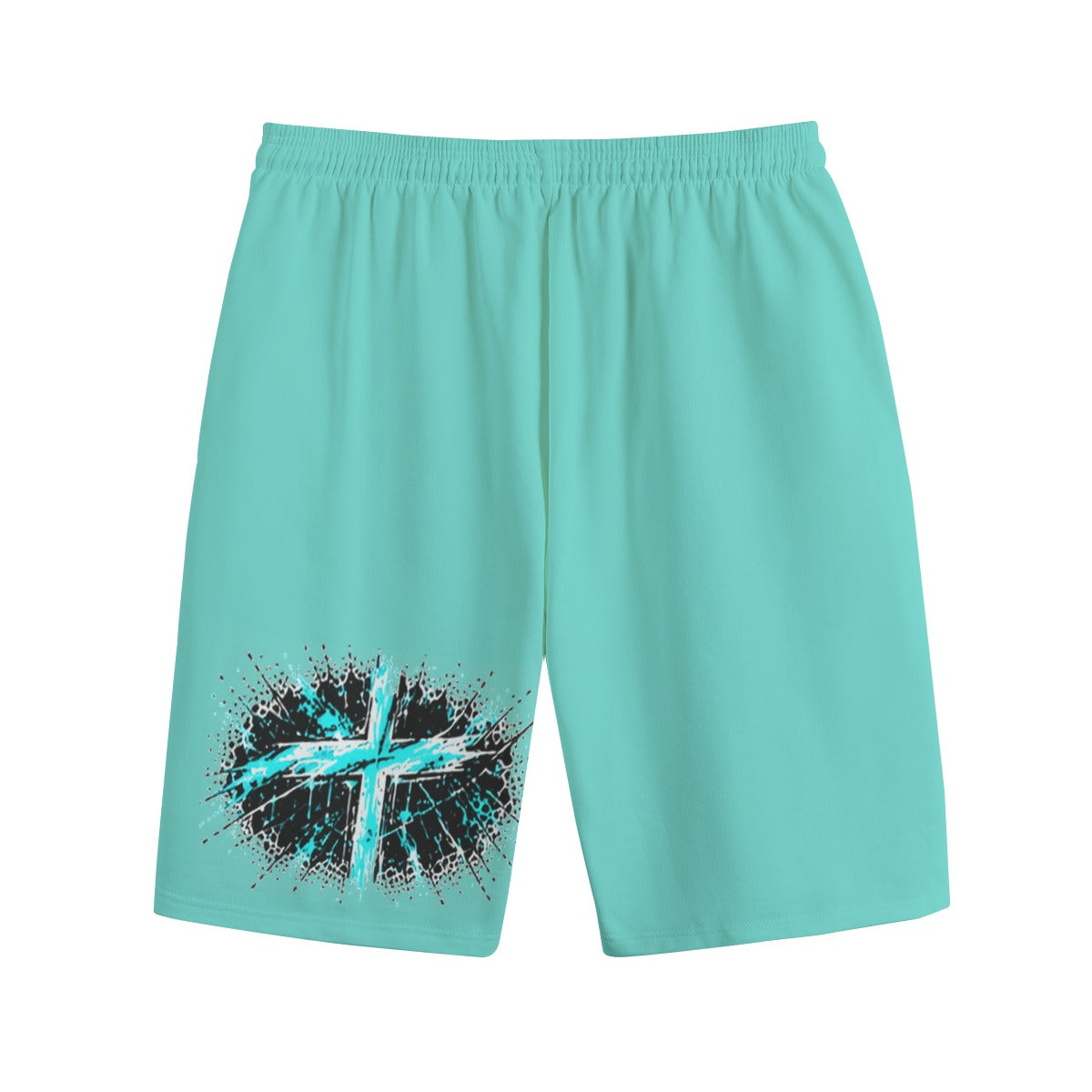NM9 Ice Collection Sweat Shorts | God's Plan Statue Edition | Ice Teal