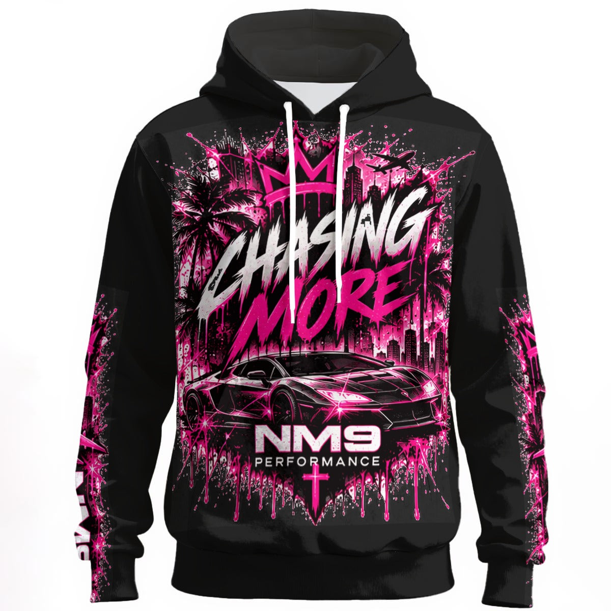 NM9 Pink Collection Hoodie | Chasing More | Black