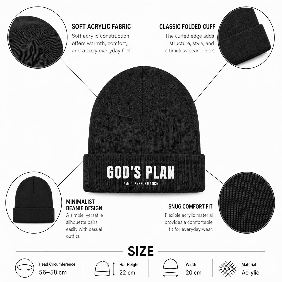 NM9 Performance Knit Beanie | God's Plan