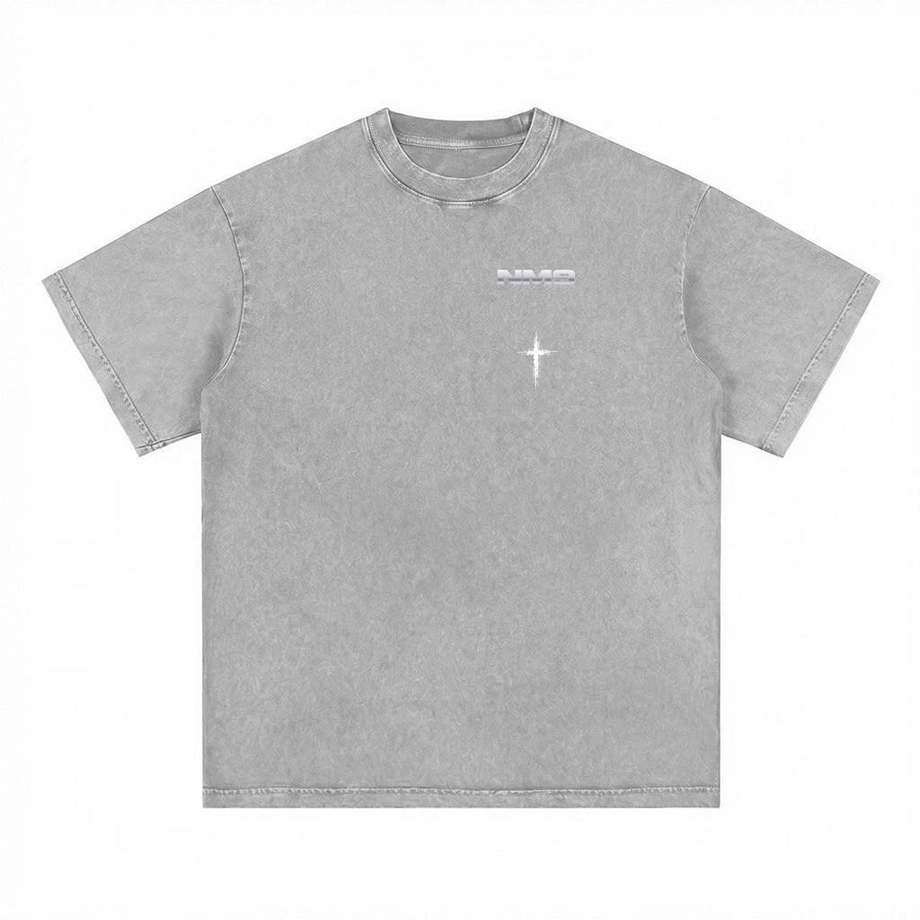 NM9 Hellfire Collection Heavyweight Tee | It's In My Blood | Grey