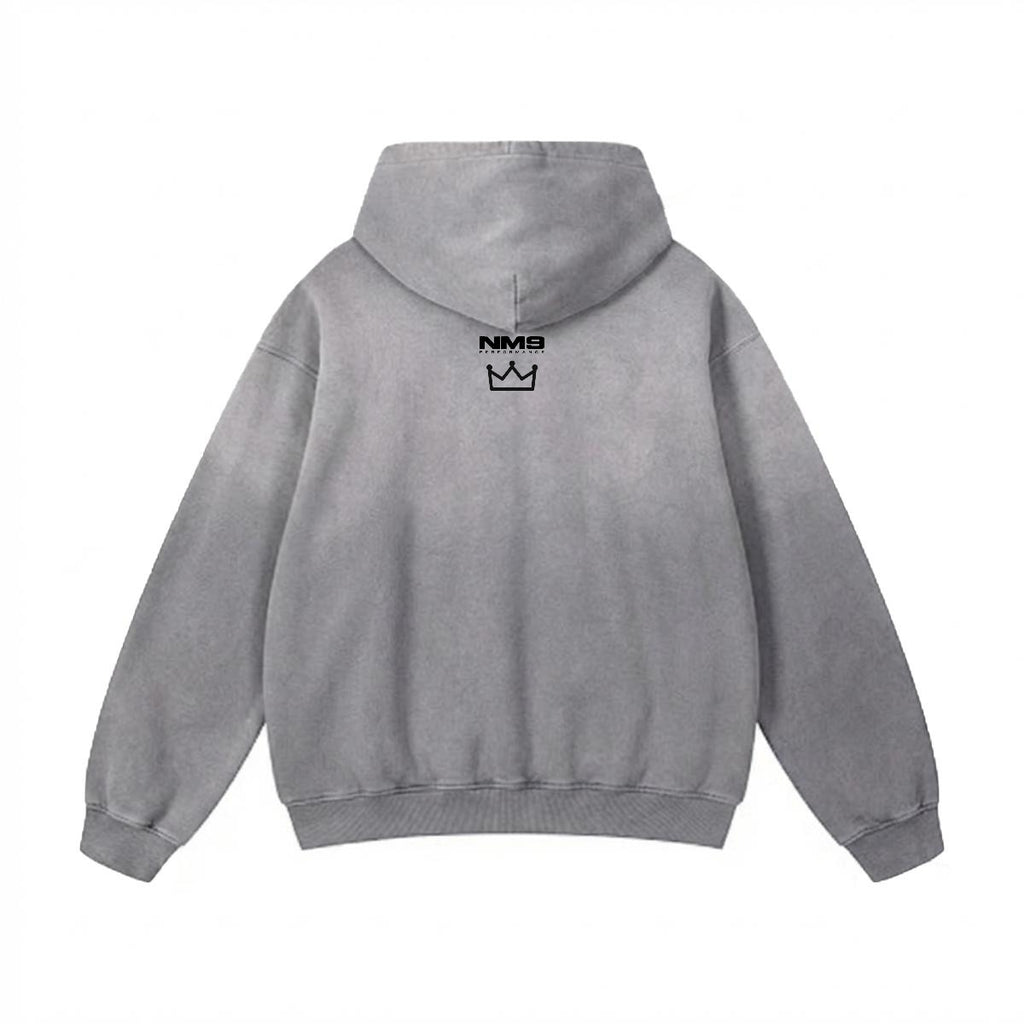 NM9 Heavyweight Hoodie | Go With God | Charcoal / Black
