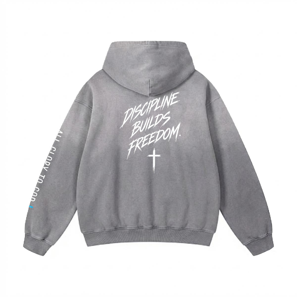 NM9 Signature Series Heavyweight Hoodie | Discipline Builds Freedom | Grey
