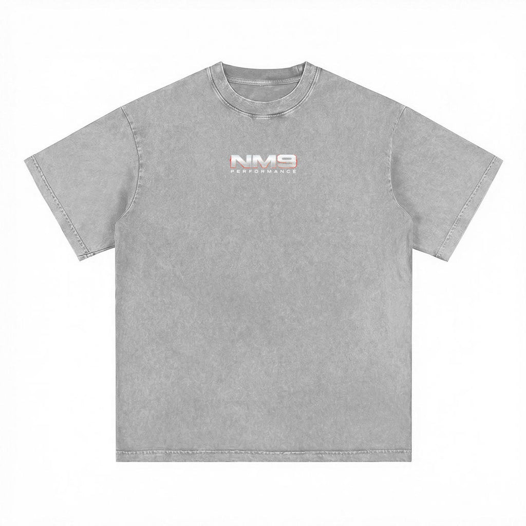 NM9 Bloodline Collection Heavyweight Tee | Lion Heartbeat | Grey