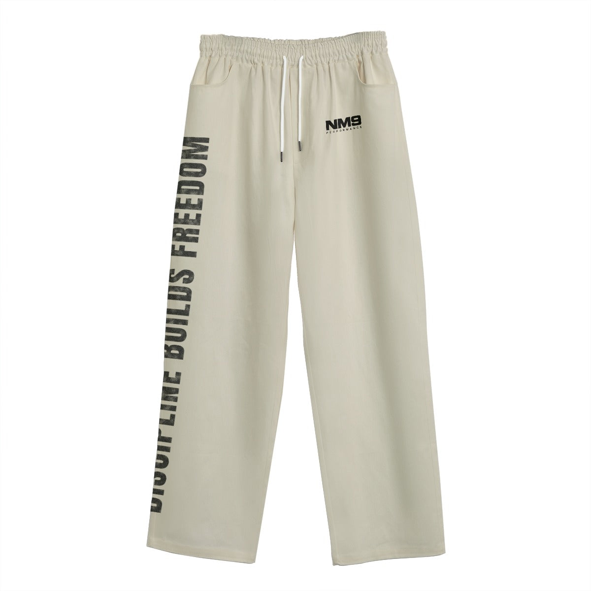 NM9 Standard Collection Open Hem Sweatpants | Discipline Builds Freedom | Bone