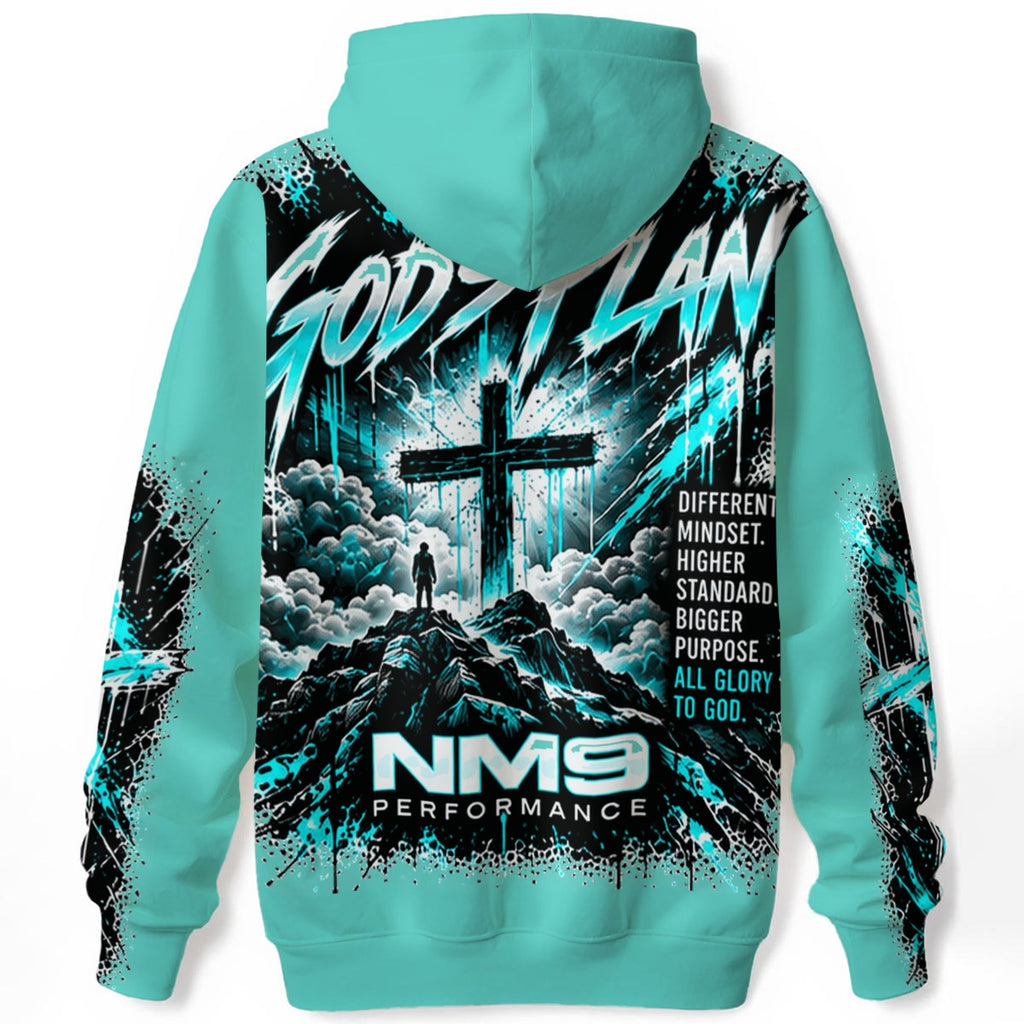 NM9 Ice Collection Hoodie | God's Plan Statue Edition | Ice Teal